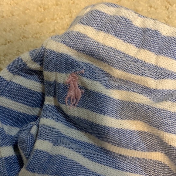 Heavily used stripped blue and white polo shorts - Picture 4 of 6